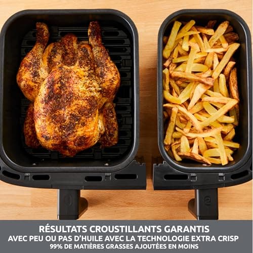 Moulinex Easy fry Essential inox, 8,3L, Jusqu'à 8 personnes, 7 Programmes intuitifs, Air Fryer, Repas complet, synchronisation, Économie d'énergie, Application dédiée, EZ901820 - Image 7