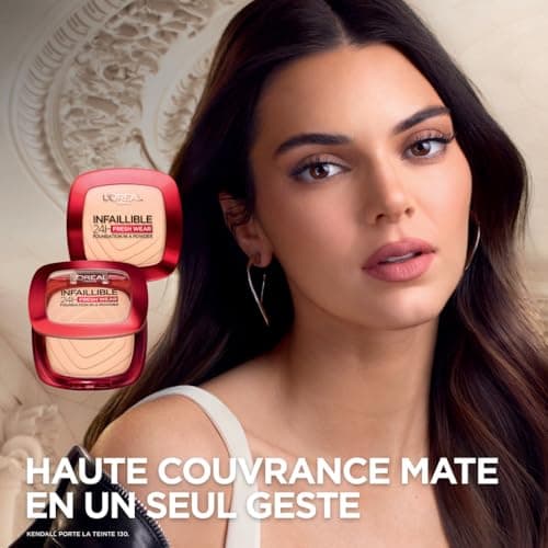 L'Oréal Paris - Long-lasting Powder Foundation - Waterproof - Infallible 24H Fresh Wear - Shade : Golden Beige (140) - 9 g - Image 3
