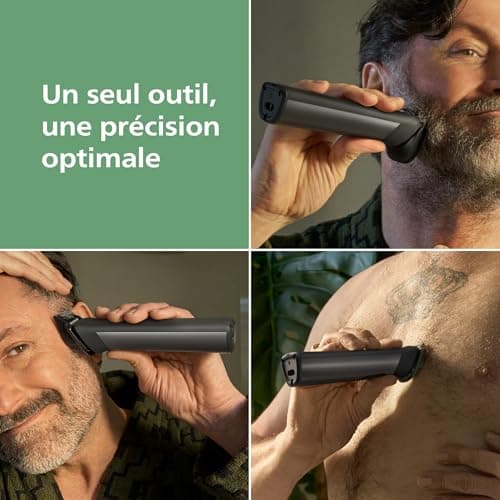 Philips Multigroom série 7000 Tondeuse tout-en-un 16 accessoires – tondeuse pour barbe, cheveux et corps, lames en métal auto-affûtées, 21 hauteurs de coupe (0,5-16 mm), modèle MG7931/15 - Image 5