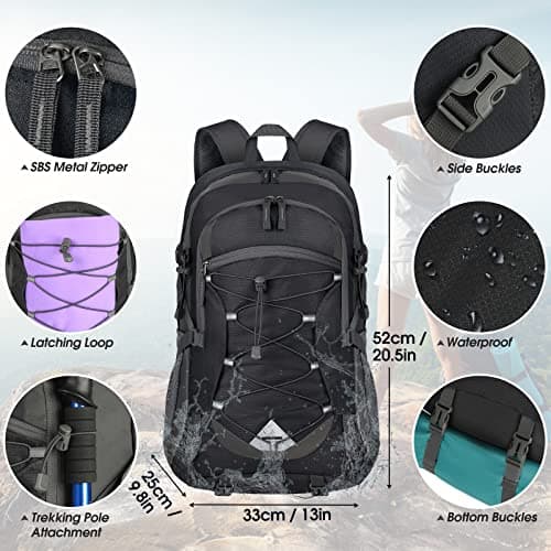 IGOLUMON 40L Ultralight Foldable Waterproof Hiking Backpack for Men Women - Large Capacity for Travel, Trekking, Sports, Camping - Image 6