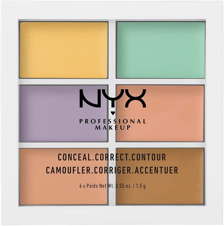 NYX Professional Makeup 3C Concealer, Concealer and Contour, Creamy Texture, 6 Shades