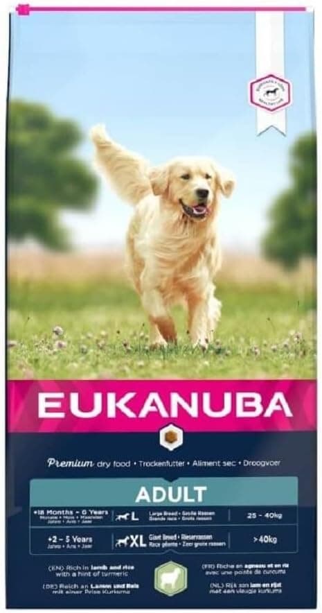 Eukanuba Adult Dog Dry Food For Large Breed Lamb&Rice 2.5kg - Image 1