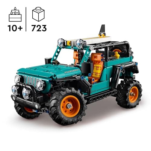 LEGO Technic SUV Jeep Wrangler Rubicon - Jouet Voiture - Maquette de 4x4 avec Moteur V6, Direction & Suspension - Idée de Cadeau d'anniversaire STEM pour Garçon dès 10 Ans 42227 - Image 4