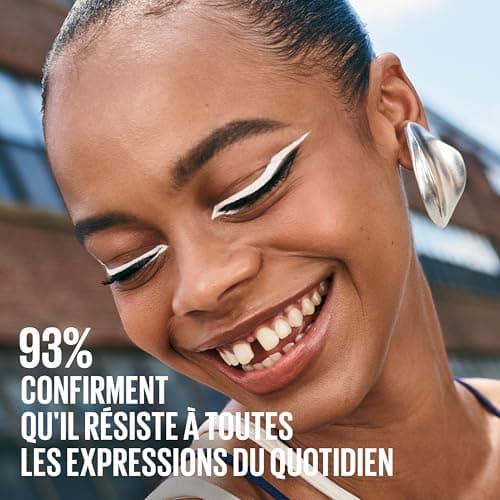 Maybelline New York - Eyeliner Liquide Waterproof - Couleur Intense Tenue Longue Durée 24H - Sans Transfert - Applicateur Feutre Précis - Tattoo Liner Dip Ink - Teinte : Black Tray (noir) - Image 6