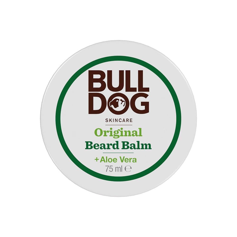 Bulldog Bulldog Skincare Beard Balm with Natural Ingredients, Aloe Vera, Camelina Oil & Green Tea, 75 ml (Packaging May Vary)