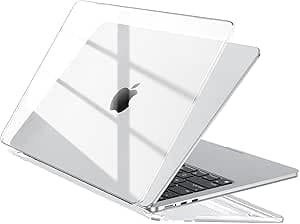 EooCoo Compatible with MacBook Air 13.6 Inch M4 M3 M2 2025 2024 2022 Clear Hard Case for Mac Book Air 13.6" A3240 A3113 A2681 Plastic Protective Cover Case - Transparent Crystal