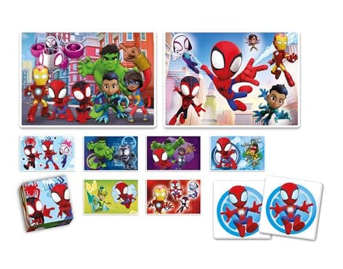 Clementoni Educational Toy 4 in 1 Spidey and His Amazing Friends (Children Puzzle 30 Pieces and 48 Pieces, 6 Cubes, 1 Memo), for Children 3-5 Years, Made in Italy, 18295 - Image 5