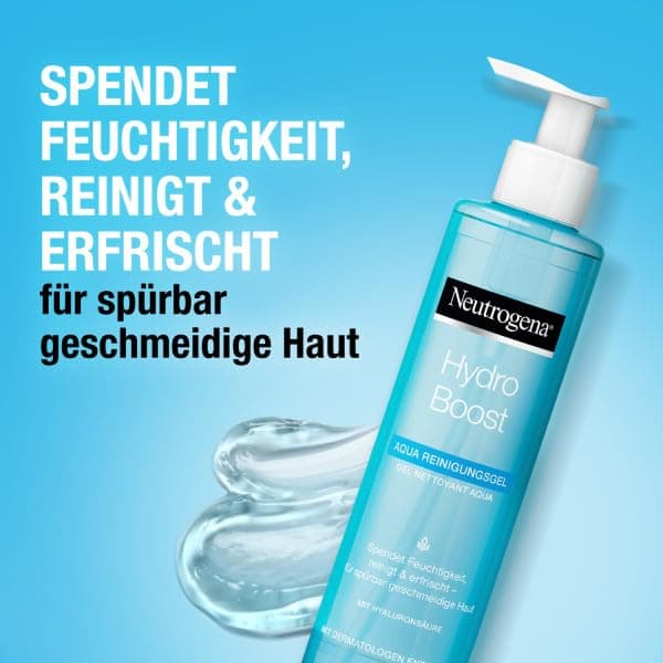 Neutrogena Hydro Boost Skincare Kit avec gel nettoyant Aqua Perles, sérum pour le visage et Aqua Gel, crème pour le visage et soin du visage à l'acide hyaluronique, idéal comme cadeau - Image 5