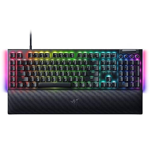 Razer BlackWidow V4 Chroma RGB Mechanical Gaming Keyboard - Snap Tap - Green Mechanical Switches (6 Dedicated Macro Keys, Double Injection ABS Keys) AZERTY Keyboard | Black - Image 5