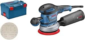 Bosch Professional eccentric sander GEX 40-150 (with collector box, 150 mm sanding plate φ, cross-linked abrasive disc M480, angled screwdriver, L-BOXX)