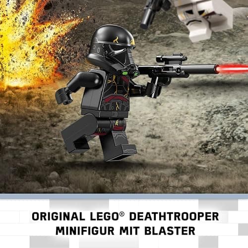 LEGO Star Wars Deathtrooper Figure Kit with Blaster Gun and Helmet - Alternative to Battle Pack, Minifigure Set, Imperial Death Tropler - Image 4