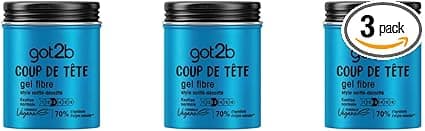 Schwarzkopf Schwarzkopf - Got2B - Styling Gel - Men's Hair Styling - Head - Fibre Gel - Normal Hold - Messy Style - 100 ml Pot (Pack of 3)