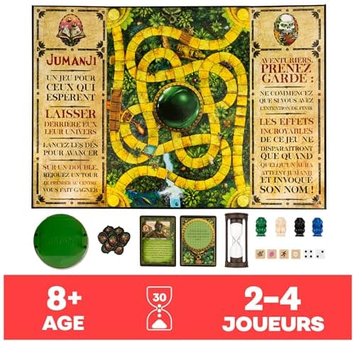 Jumanji - Jumanji Retro - Jeu de Société Famille - Jeu De Plateau avec Nombreux Défis - Ambiance du Film - Version Française - Jouet Enfant 8 Ans et + - Image 7
