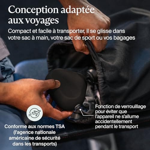 Theragun Mini by Therabody (3ème génération) – Pistolet de massage ultra portable et essentiel de voyage pour soulager rapidement et efficacement la douleur et la tension n'importe où (Noir) - Image 6