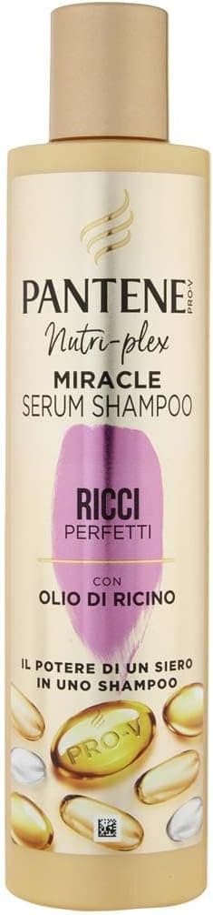 Pantene Pro-V Miracle Serum Shampoo for Perfect Curls with Castor Oil, the Power of a Serum in Shampoo, Nourishes Frizzy and Unruly Curls 250ml - Image 1