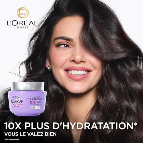 L'Oréal Paris - Hydra-Regenerating Mask for Dehydrated and Tired Hair - 72H Hydration - With Hyaluronic Acid - Elseve Hyaluron Repulp - 310 ml - Image 4