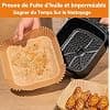 HONYAO 200 Pieces Square Baking Paper Air Fryer XXXL Thickened for Air Fryer 8-12 L, Airfryer Parchment Accessories Compatible with Cecotec Russell Hobbs Euary Airfryer - Image 3