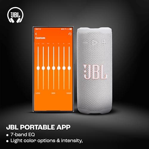 JBL Grip, Compact Bluetooth Speaker, AI Sound Boost, Waterproof and Dustproof IP68, Atmosphere Lighting, 14 Hours of Battery Life, Auracast Multi-Speaker Connection, Portable JBL App, White - Image 7