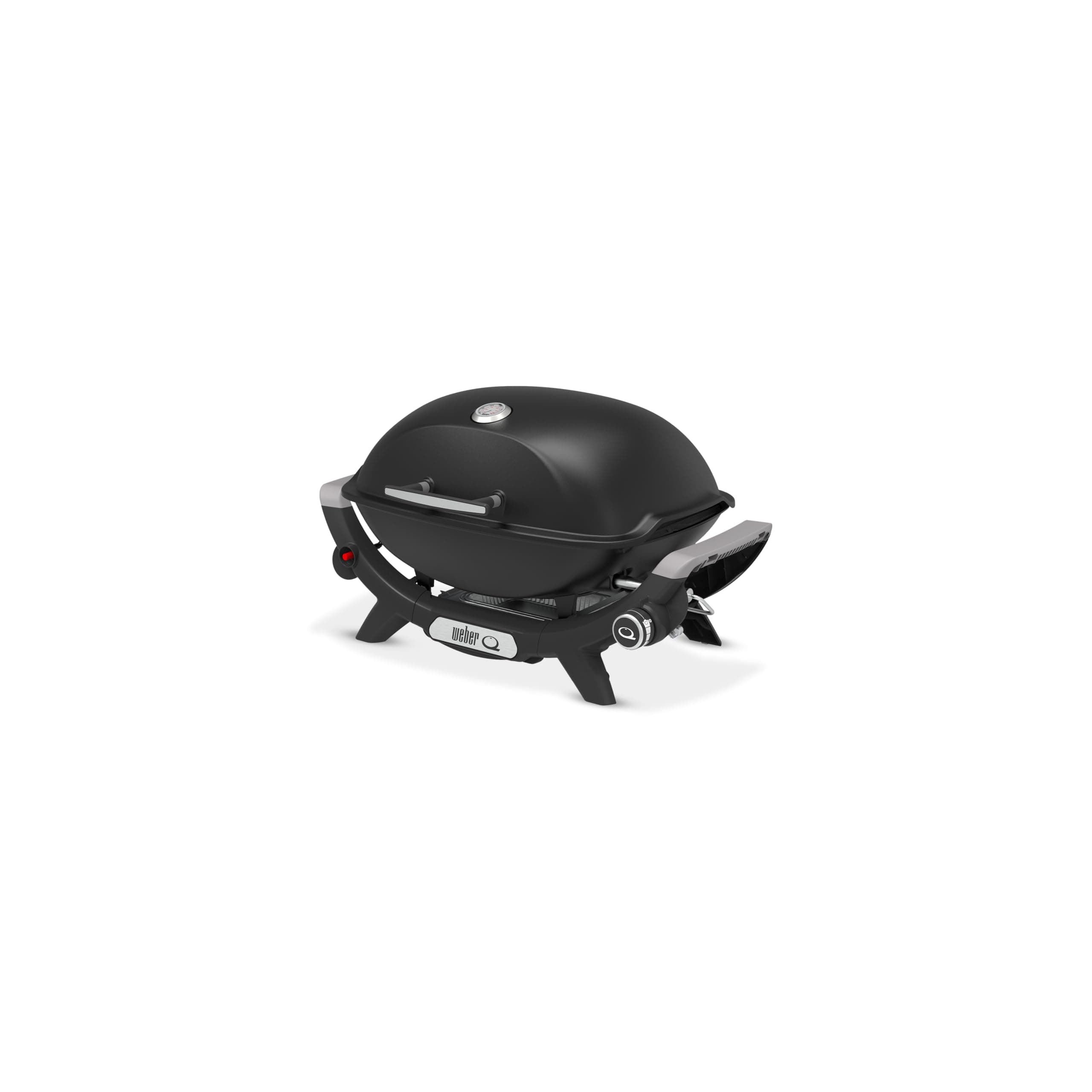 Weber Q2100N Gas Grill, Cooking Surface 53 x 39 cm, 1 Burner, Enamelled Cast Iron Grill (2 parts), Cast Aluminium Lid and Bowl – Black (1501069) - Image 1
