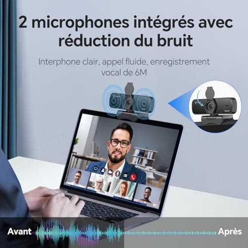 4K Webcam for PC with 2 Mic and Sony Sensor, New Upgraded Autofocus, 30fps, Light Correction, with Privacy Shutter, USB Full HD Webcam for Streaming Laptop Mac Skype - Image 6