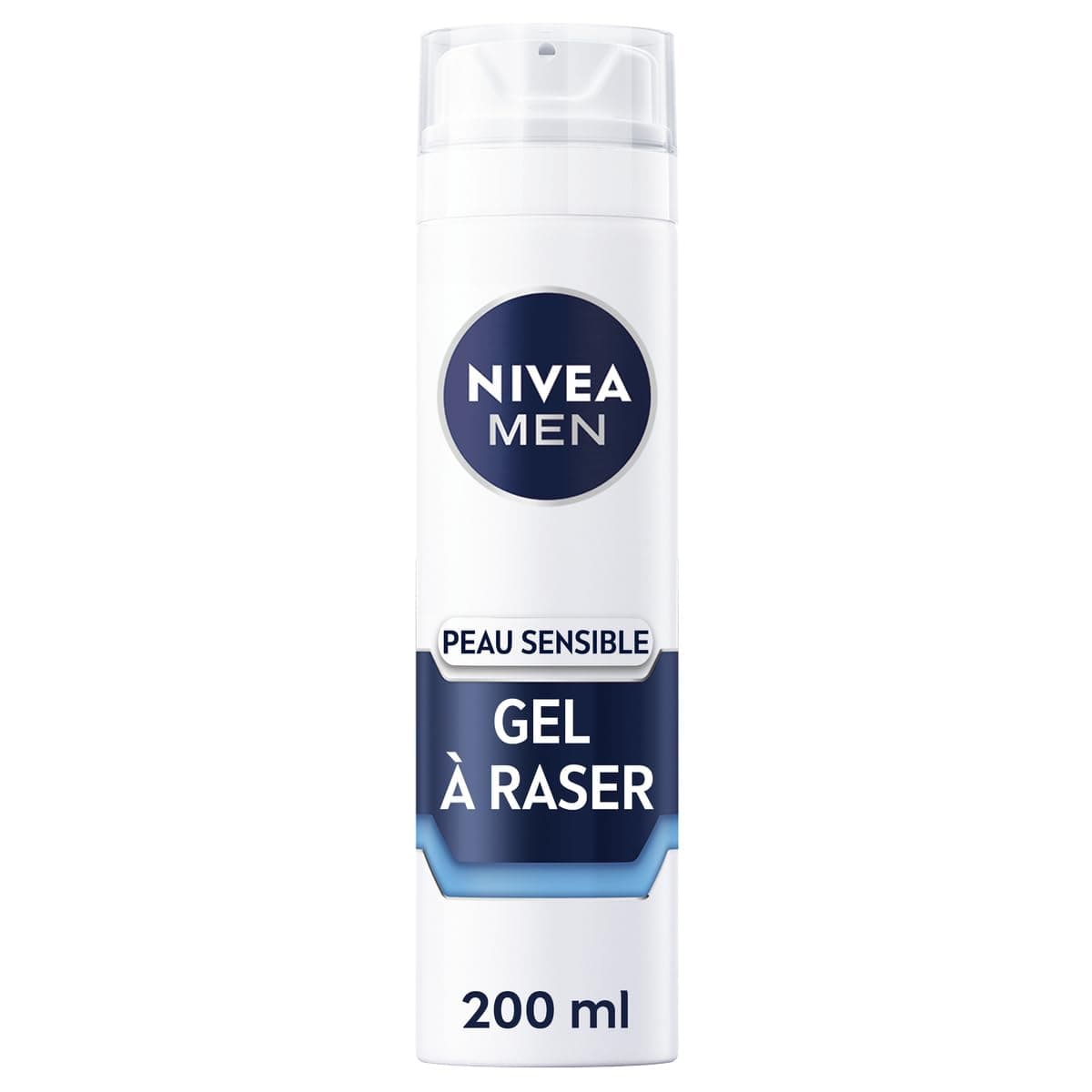 Nivea Men NIVEA MEN Sensitive Skin Shaving Gel (1 x 200 ml), shaving cream enriched with chamomile and witch hazel, 0% alcohol shaving treatment for men with sensitive skin