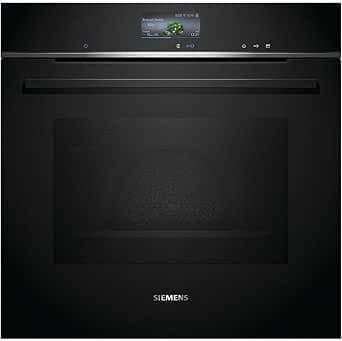Siemens HR776G1B1 iQ700 A+ Einbaubackofen mit dampunterstützung, 60 cm breit, 71 L, Pyrolytisch+Hydrolytisch, 19 Heizarten, TFT Touchdisplay, Kindersicherung, Home Connect, schwarz          [Energy Class A+]