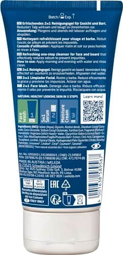 WELEDA - Gel nettoyant 2en1 visage et barbe Homme - Nettoie en profondeur, prévient les impuretés et réduit l'excès de sébum - NATRUE* - Vegan*** -100 ml (Lot de 2) - Image 5