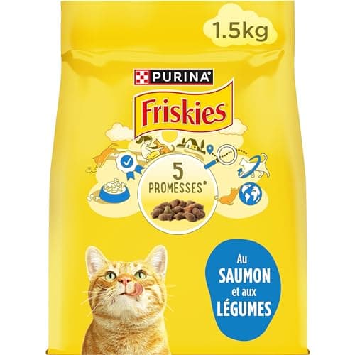 FRISKIES | Cat | Complete Dry Food for Adult Cats | Salmon and Vegetable | Complete Food Rich in Vitamins and Minerals | Bag | 1.5 kg - Image 3
