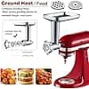 GVODE Meat Mincer Accessory for Kitchenaid Robot Patissier, Includes 3 Sausage Filling Horns, Meat Grinder for Kitchenaid Accessories - Image 3