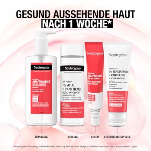 Neutrogena Anti-pimple Face Care + Liquid Exfoliating Liquid with 7% AHA + Panthenol 125 ml gently removes dead skin cells and excess sebum - Image 4
