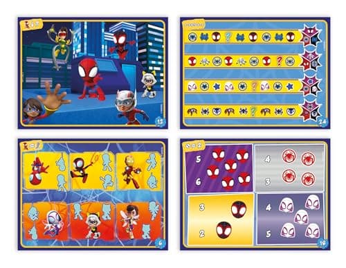 Clementoni - 24 Educational Activities Quizzy Marvel Spidey Amazing Friends - Kids 3-6 Years, Sensory Learning Toy - Quiz Shapes, Colors, Numbers - Image 6