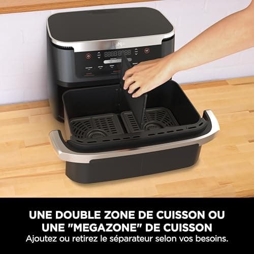 Ninja FlexDrawer Friteuse sans huile, Petite friteuse à air, double bac, compartiment 6,6L, appareil de cuisine multifonction 6-en-1, modes Air Fry/Roast/Bake, compatible lave-vaisselle, noir AF550EU - Image 8