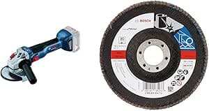 Bosch Professional Bosch Professional Angle grinder GWS 18V-10 (disc diameter 125 mm, without battery or charger, in a cardboard box) + X571 blade plate, 80 grit, 125 mm