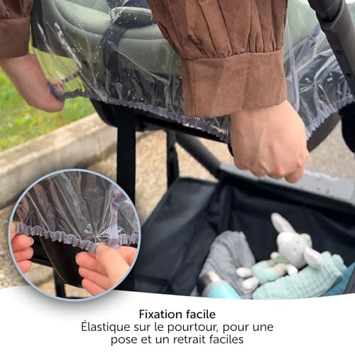 Cosy Universal Rain Cover, Compatible with Cybex, Maxi-Cosi, Baby Car Seat, Window, Mesh Vents, Transport Handle, PVC Free - Image 4