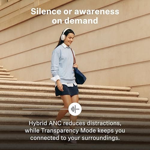 Sennheiser ACCENTUM Casque Bluetooth sans fil - Autonomie de la batterie de 50 heures, audio, suppression hybride du bruit (ANC), confort toute la journée et récupération vocale claire pour les appels - Image 6