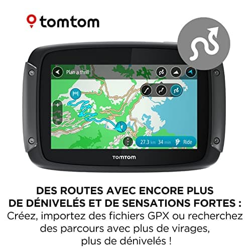 TomTom GPS Moto RIDER 500 - 4,3 pouces Cartographie Europe 49, Traffic, Zones de Danger, Appel Mains-Libres, Compatible Siri et Google Now - Image 3