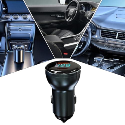 Adaptateur USB de voiture, chargeur de téléphone de voiture | Adaptateur automatique de charge USB rapide de 100 W - Bloc de charge rapide automobile PD30W avec écran numérique pour hommes et femmes - Image 5