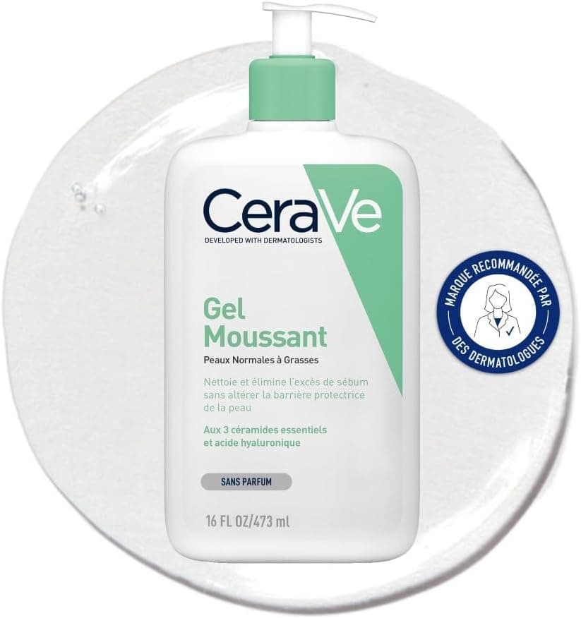 CeraVe - Foaming Gel - Cleanses and removes excess sebum without altering the skin barrier - Hyaluronic Acid, Ceramides and Niacinamide - Normal to Oily Skin - 473 ml