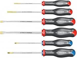 FACOM Set of 6 Protwist Round Blade Screwdrivers and.J6PB
