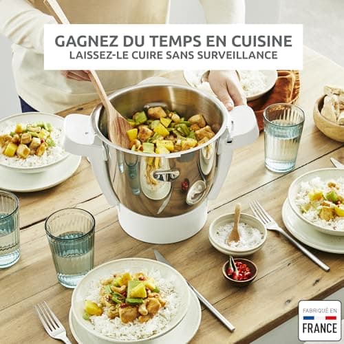 Moulinex Companion, HF8408F1 Robot Cooker, 14 Functions, 3L Bowl, Capacity XL 10 People, Cook, Mixing, Chopping, Silent, Dishwasher Safe, Made in France, Grey - Image 5