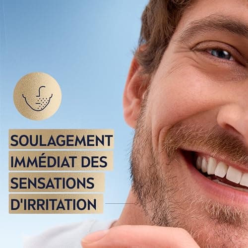 NIVEA MEN Crème Visage Gel Peau & Barbe pour peaux sensibles (1 x 50 ml), crème visage hydratante homme 0% alcool, soin barbe homme apaisant à la peau sensible et irritée - Image 5