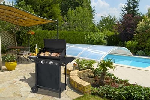 Campingaz Xpert 200 LXD Gas Barbecue with 2 Aluminised Gas Burners | Lid with Thermometer | Power 7.1 kW | Warming Grill | 2 Folding Side Tables - Image 4