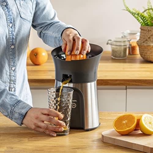 Moulinex PC603D10 Vitapress Direct Serve 3 Cones-Citrus Press Metallic Grey/Black 100W - Image 5