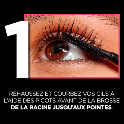 L'Oréal Paris - Mascara Volume and Length +5 mm - Without Package - Ceramic Infused - Telescopic Lift - Black - Image 6