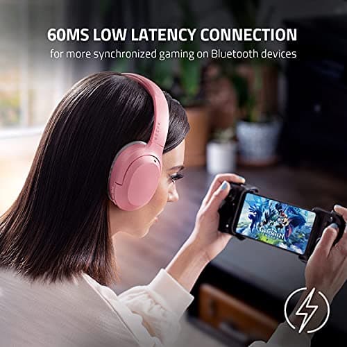 Razer Opus X - Wireless Low Latency Headphones with Active Noise Cancelling ANC (40mm Speakers, Built-in Microphone, Up to 40 Hours of Battery) Pink Quartz - Image 5