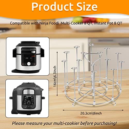 Air Fryer Skewers, Kebab Holder, Ninja Accessories 15 in 1, Compatible with Ninja Foodi/Instant Pot/Pressure Cookers 8 Liter - Image 7