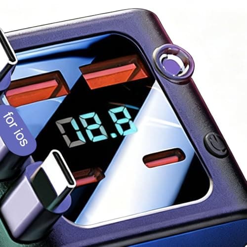 Car Charger With Star Light - 2 USB Ports Quick Charge Auto Accessories With Stellar Light - Mobile Phone Chargers For Car - For Camping Car Truck Travel Work A - Image 8