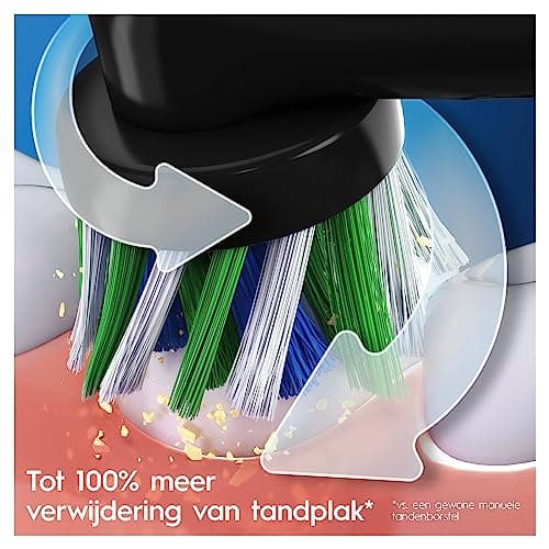 Oral-B Vitality Pro Lot de 2 brosses à dents électriques avec 2 brosses de rechange, 3 modes de nettoyage pour soins dentaires, cadeau pour homme/femme, conçu par Braun, noir/violet - Image 7