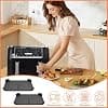 2 x Reusable Air Fryer Accessories for Ninja Foodi AF400EU & AF451EU - Silicone Air Fryer Mould to Prevent Splash Grease (Black) - Image 7