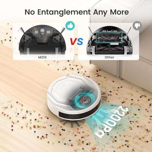 Lefant Robot Vacuum Cleaner, Robot Vacuum Cleaner, Slim Silent Autonomy, Connected with WiFi/Alexa/App, 3 Suction Modes, Programmable, Ideal for Pet Hair Carpets Hard Floors, M210 White - Image 8
